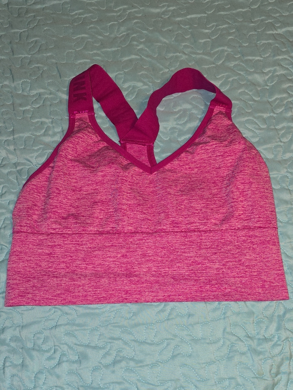 PINK Victoria's Secret Heathered Magenta Sports Bra
